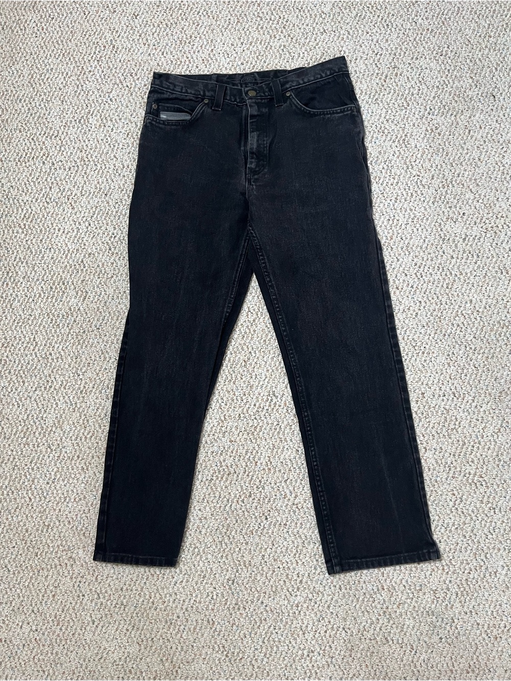 Texas Jeans USA Sz 34 Slim Fit Mens 100% Cotton Made In USA Black Wash